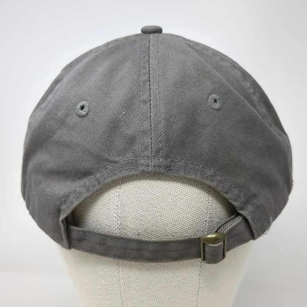 Baseball Cap Gray One Size YMCA Logo Adjustable Slideback Cotton Twill Hat